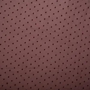 Printed polyester - OLIVIA - Stitch - Burgundy