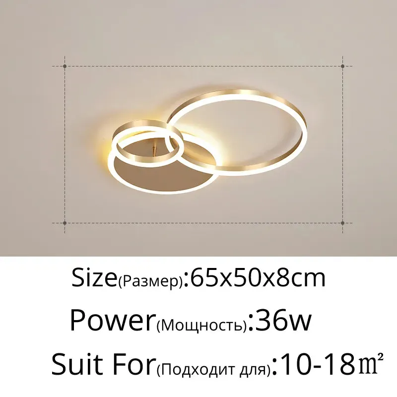 QIYI Round design Gold White Modern LED Chandelier Lighting