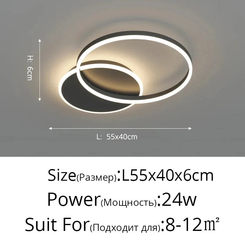 QIYI Round design Gold White Modern LED Chandelier Lighting