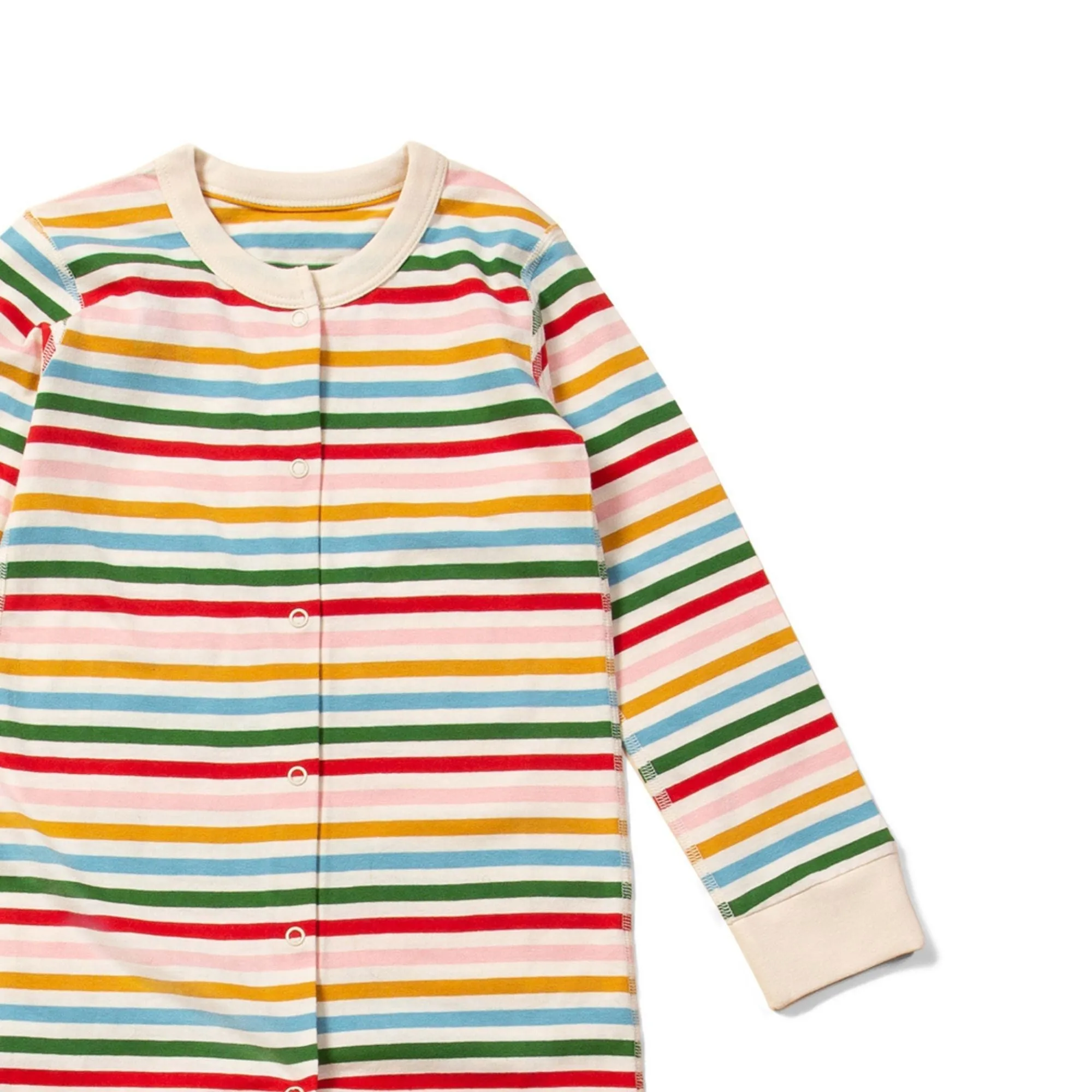 Rainbow Striped Adaptive Suit With Poppers
