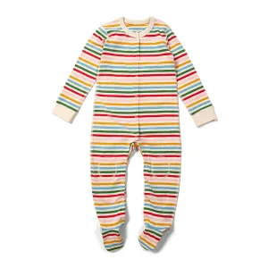 Rainbow Striped Adaptive Suit With Poppers