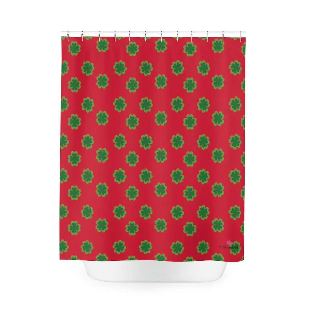 Red Clover Polyester Shower Curtain