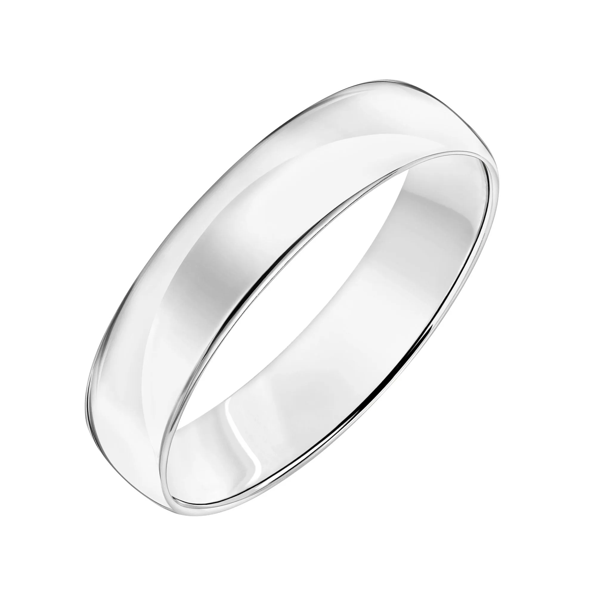 Roux 5mm Light Low Dome Platinum Wedding Ring