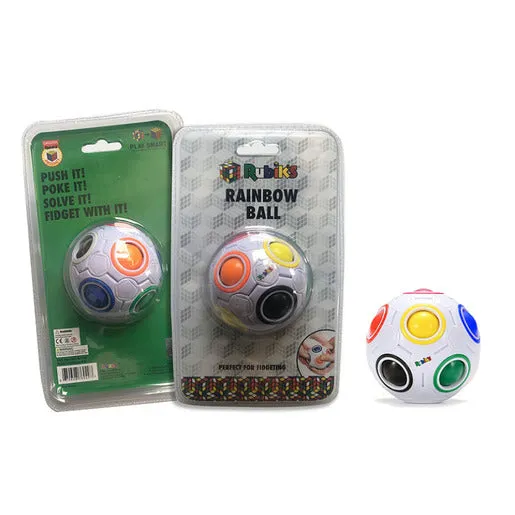 Rubiks Rainbow Ball Fidget Toy (Styles Vary)