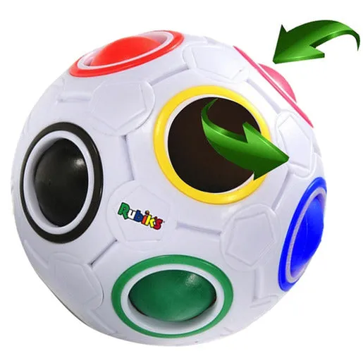 Rubiks Rainbow Ball Fidget Toy (Styles Vary)