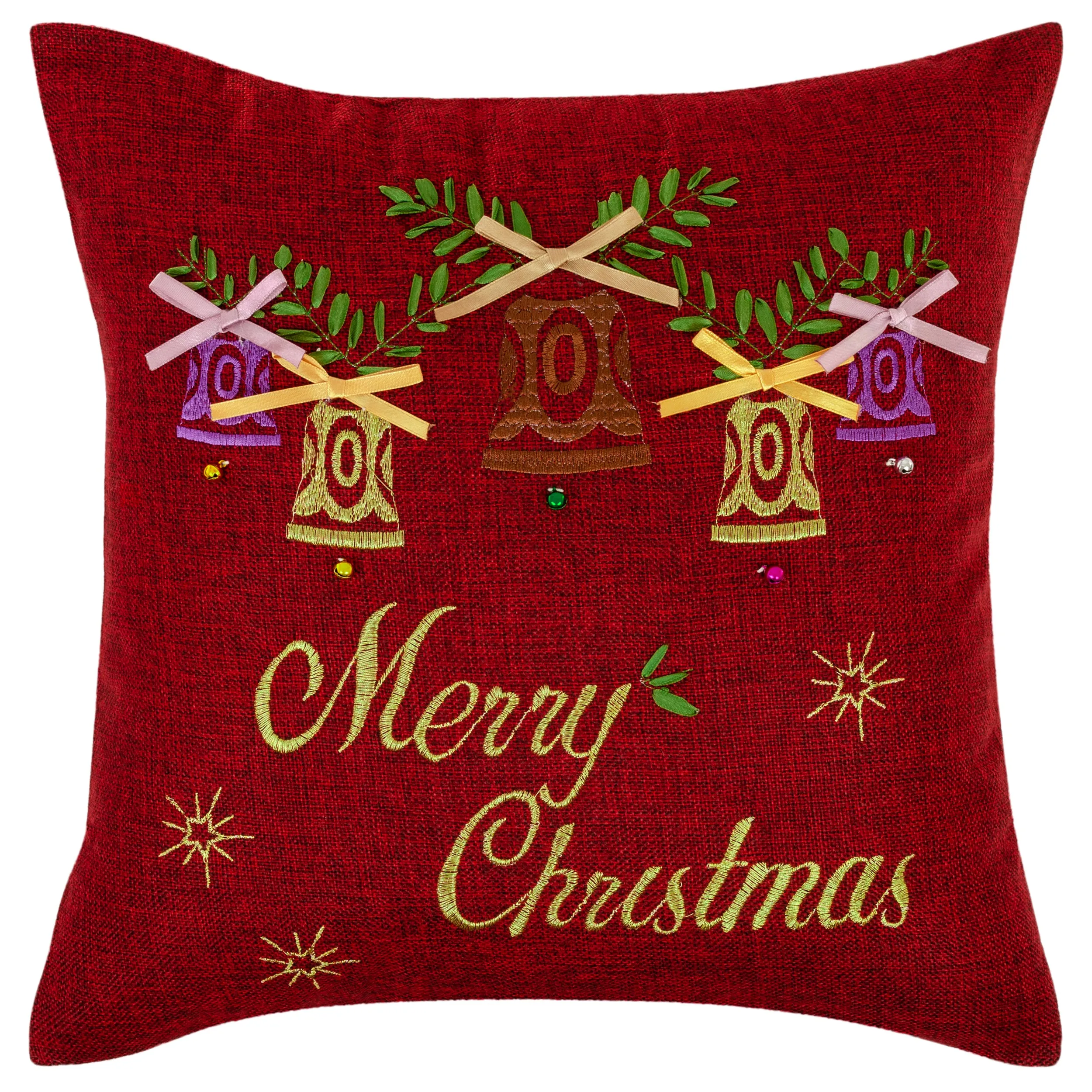 Seasonal Bells Decorative Accent Throw Pillow