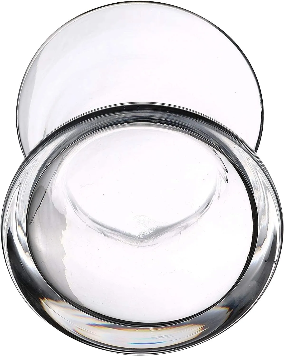SPHINX Concave Shape Decorative Glass Vase for Flowers Live Plants Bamboo Money Plants Home Office Living Room Table Decorations, Vases for Home Decor, Gift - (Height 8 inches)- 1 Piece