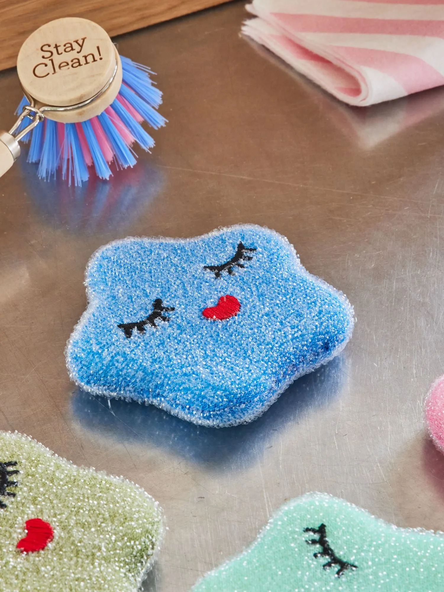 Star Polyester Sponge - Blue