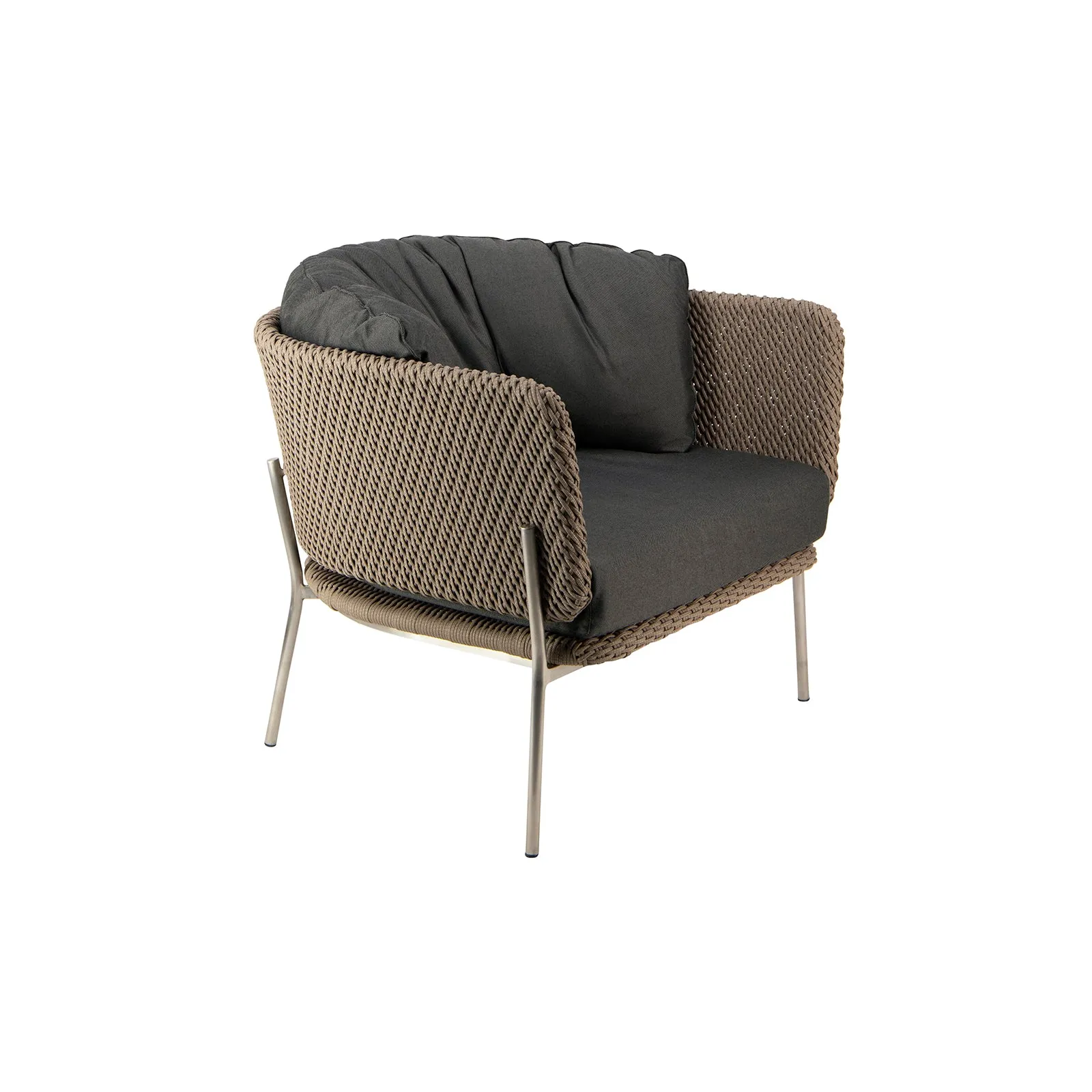 Studio Rope Cyprus Weave Lounge Chair (Agora® Panama Coal)