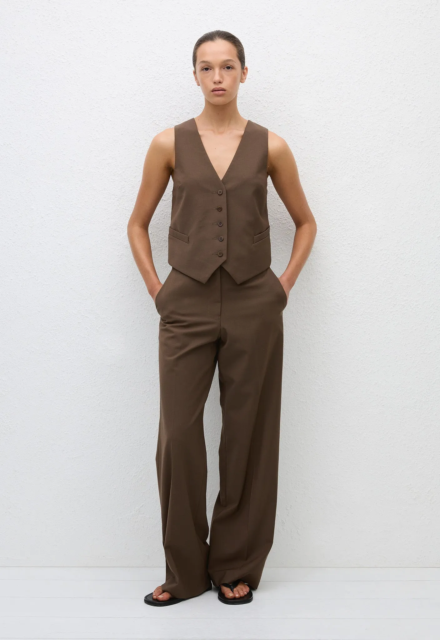 Tailored Waistcoat - Coffee