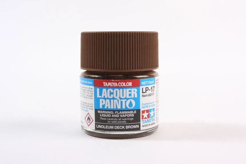 Tamiya 82117 LP-17 Linoleum Deck Brown Lacquer Paint 10ml TAM82117