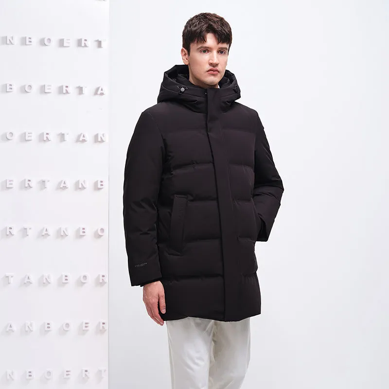 TANBOER Down Jacket Men's Hooded Business Coat