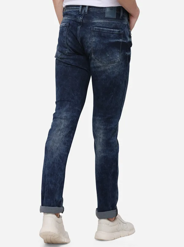 True Navy Slim Fit Solid Jeans | JadeBlue