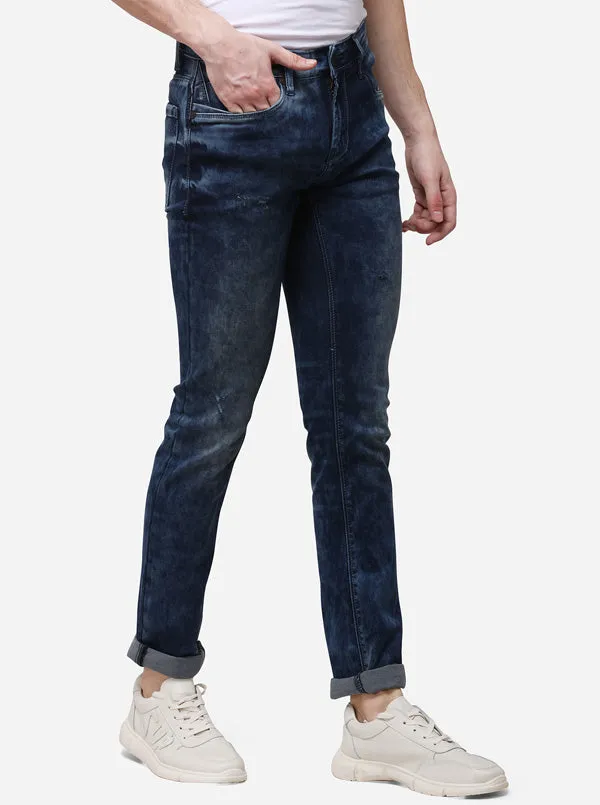 True Navy Slim Fit Solid Jeans | JadeBlue