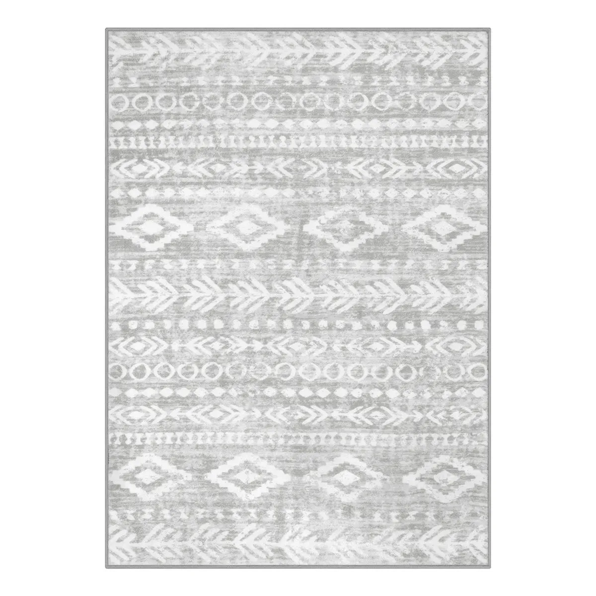 Varena Modern Rustic Farmhouse Moroccan Tribal Grey/White Rug