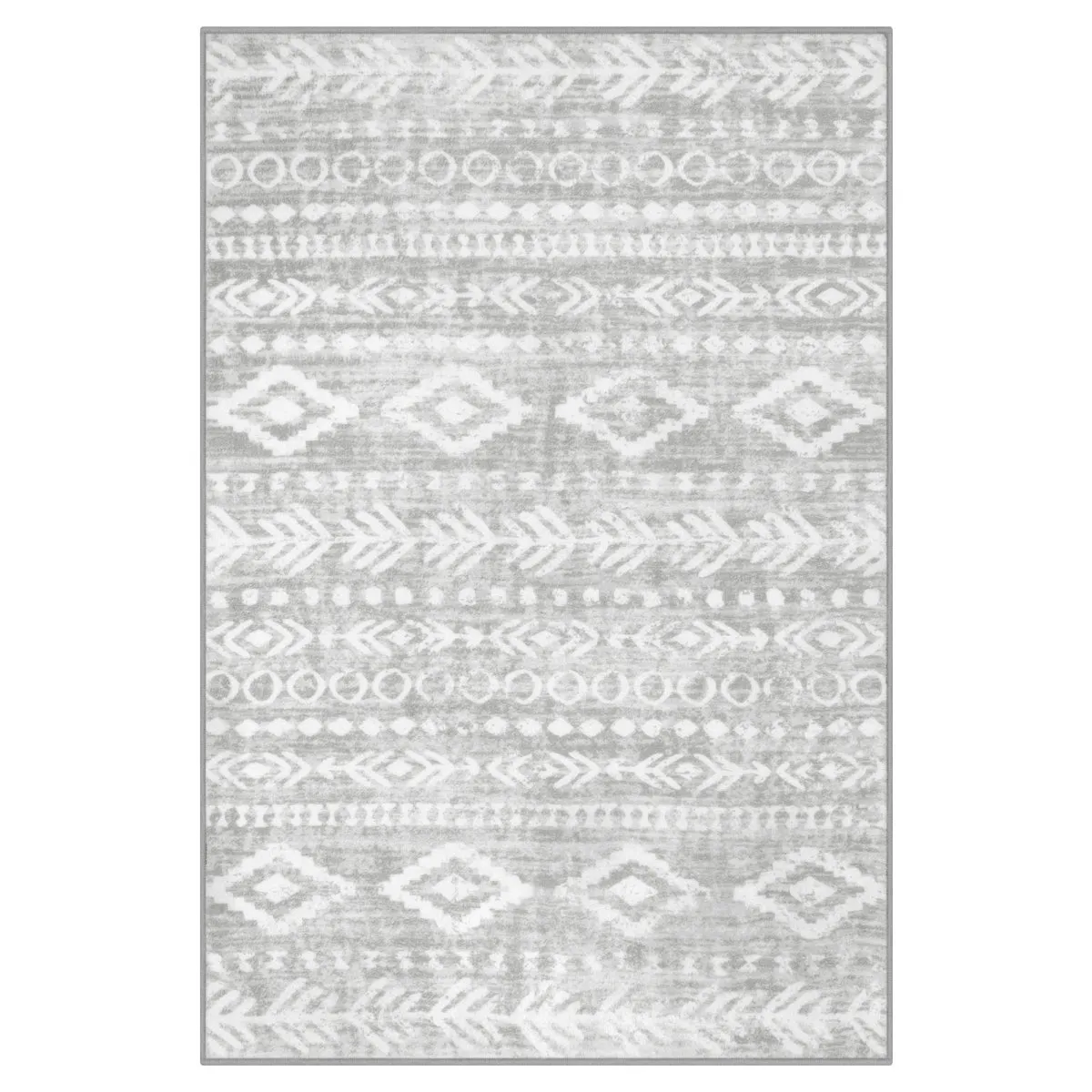 Varena Modern Rustic Farmhouse Moroccan Tribal Grey/White Rug