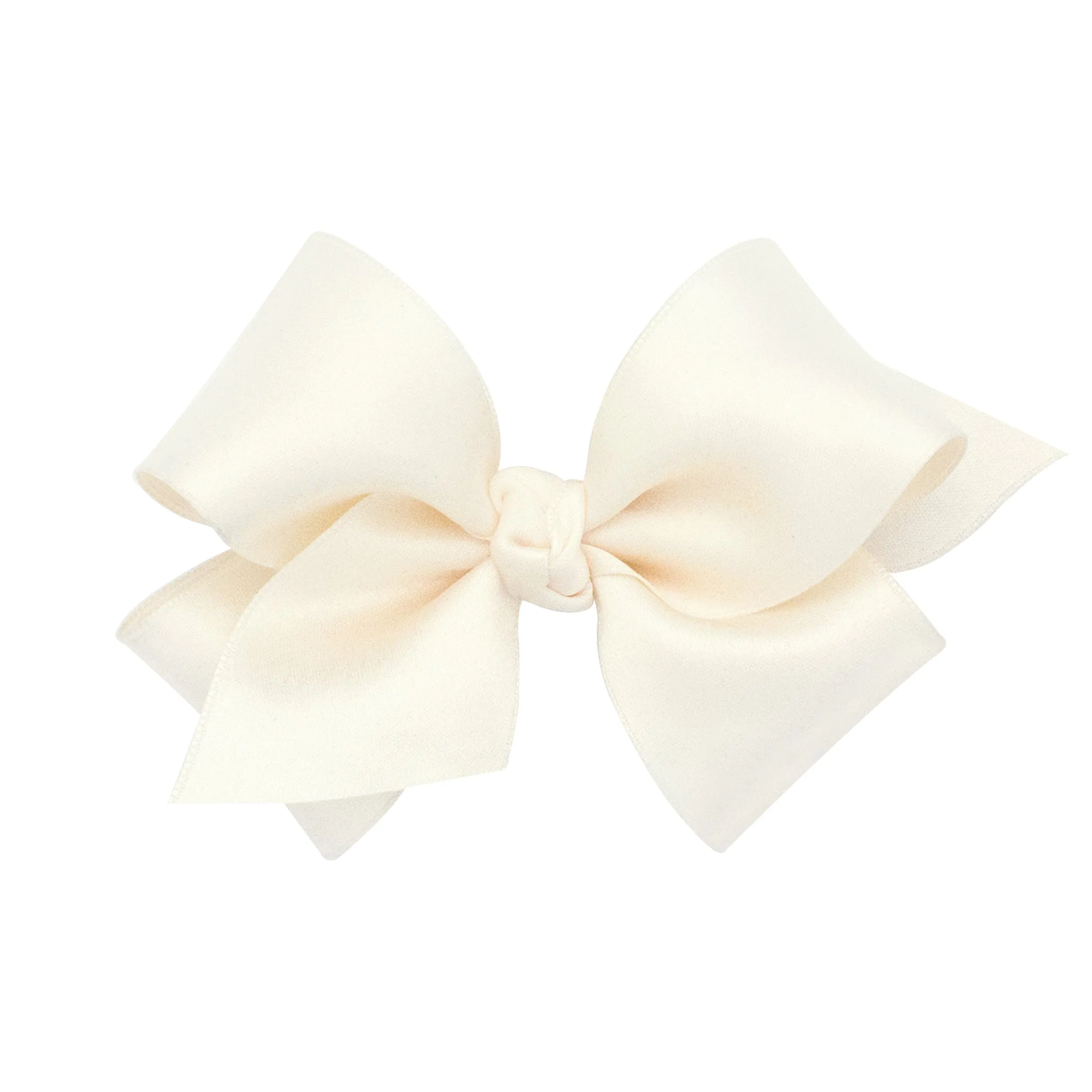 Wee Ones Small French Satin Hair Bow (Knot Wrap)- Pinch Clip