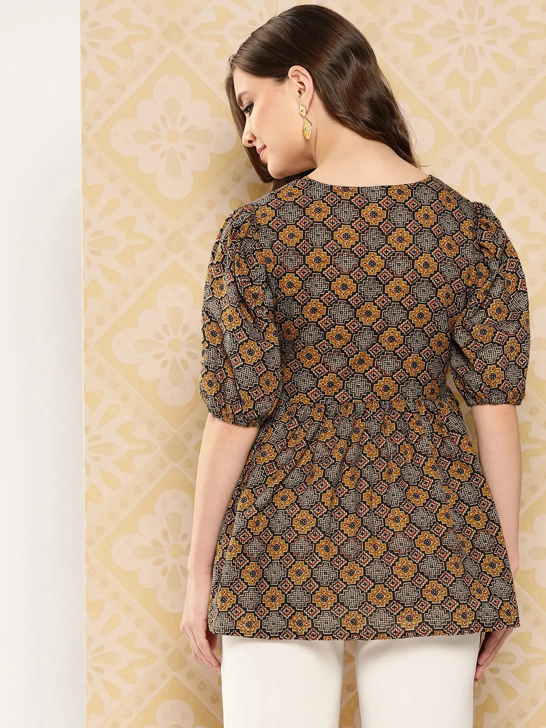 Women Brown Pure Cotton Top