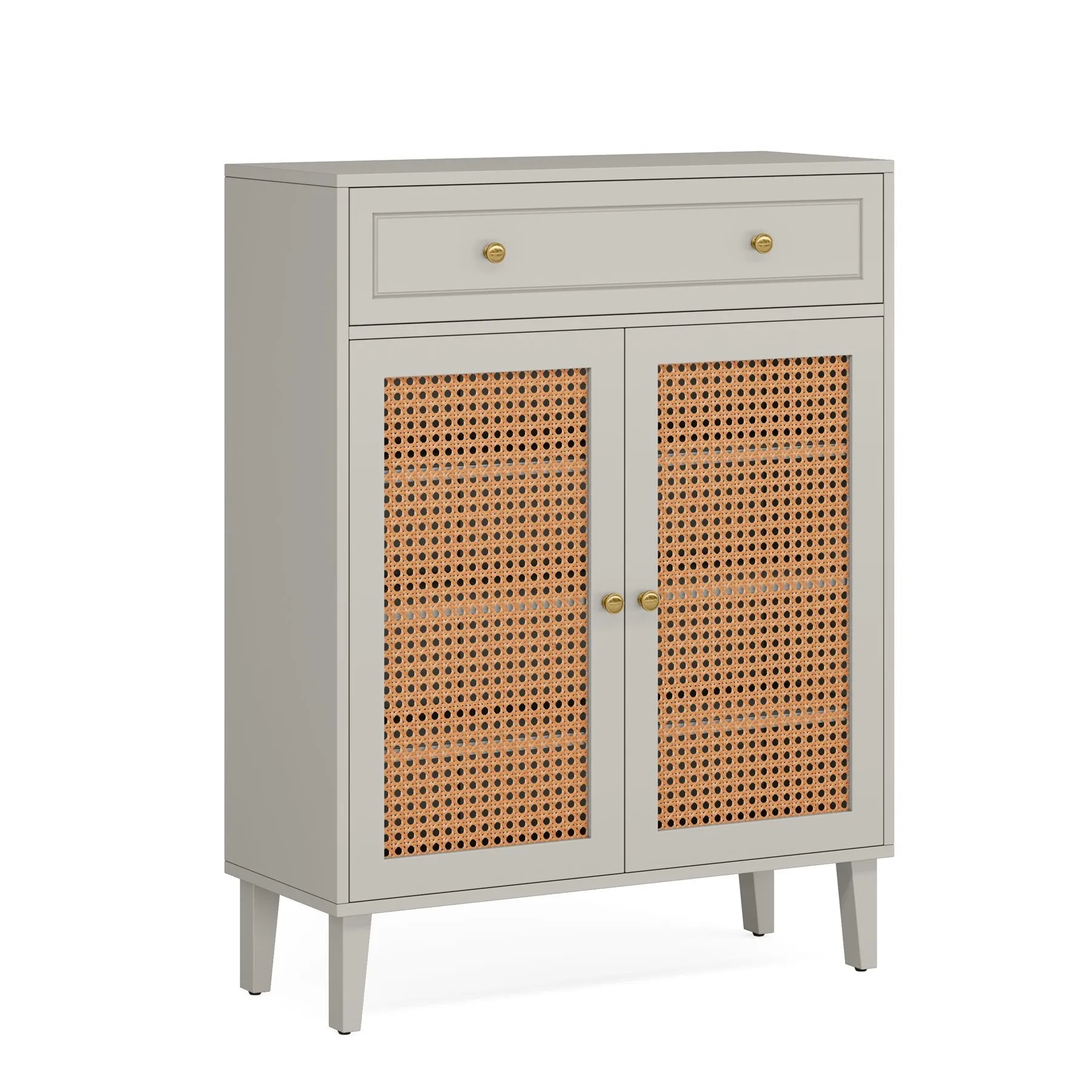 Wooden Storage Cabinet Sideboard with Adjustable Shelves and Drawer