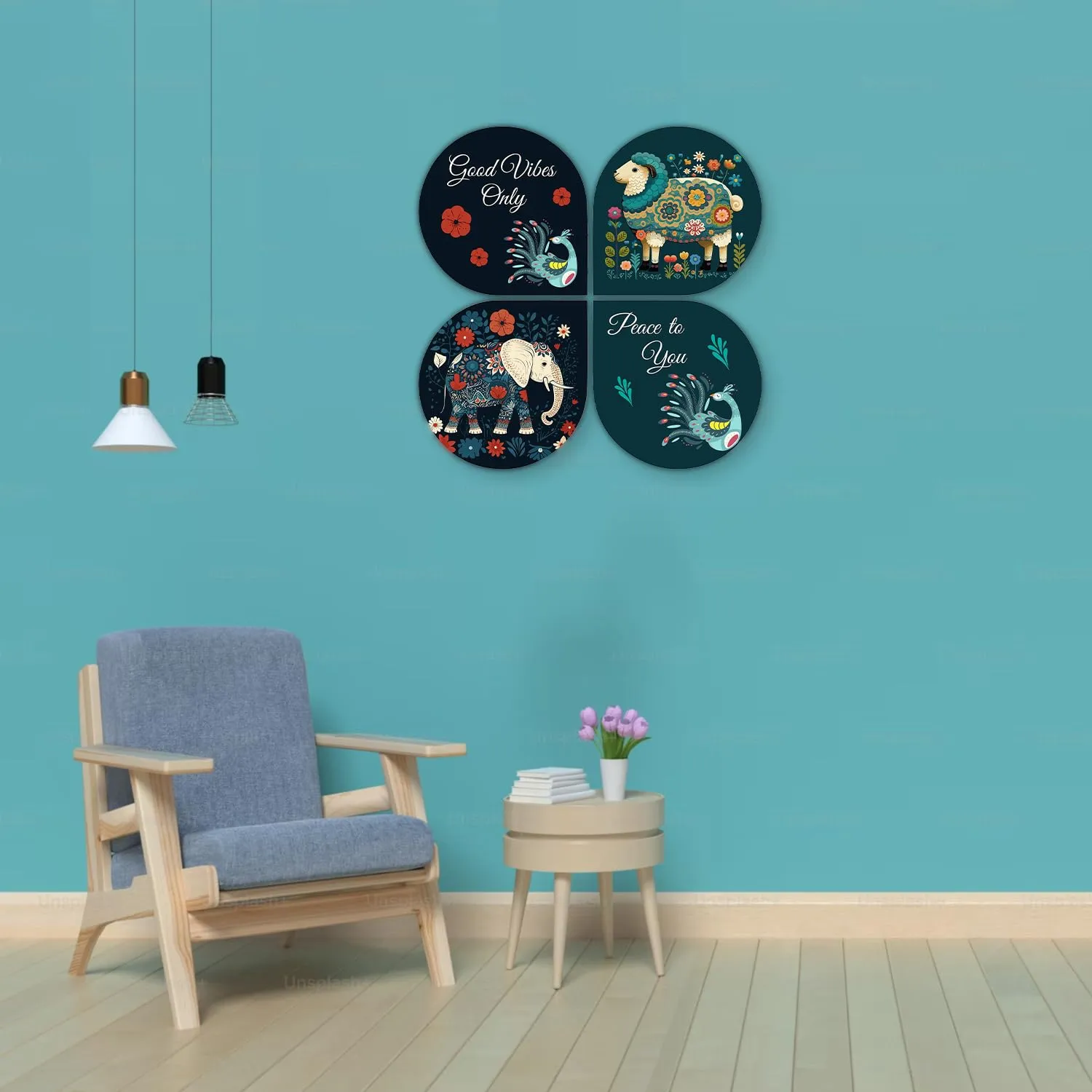 Xtore Decorative Wall Art MDF Wooden Wall Hanger for Living Room | Bedroom | Office | Kitchen | Home Decor - (XT128)