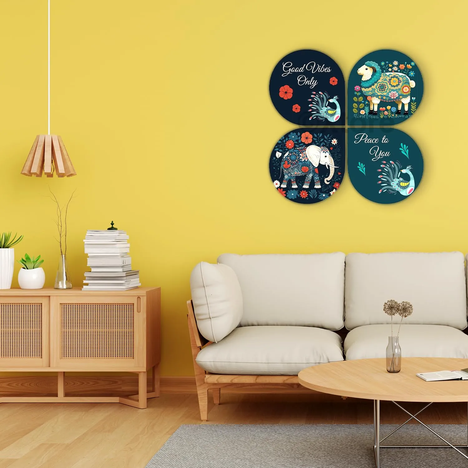 Xtore Decorative Wall Art MDF Wooden Wall Hanger for Living Room | Bedroom | Office | Kitchen | Home Decor - (XT128)