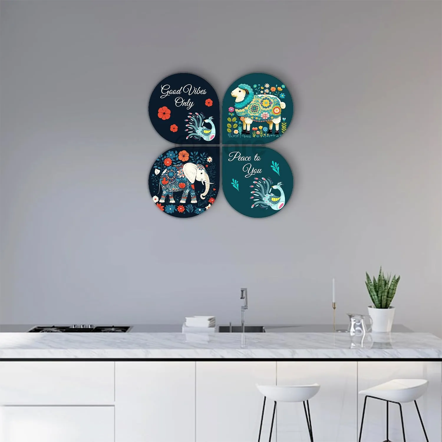 Xtore Decorative Wall Art MDF Wooden Wall Hanger for Living Room | Bedroom | Office | Kitchen | Home Decor - (XT128)